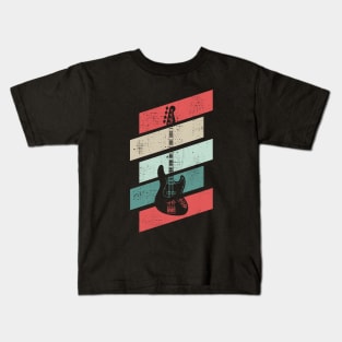 Retro Vintage J-Style Bass Guitar Kids T-Shirt